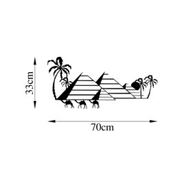 Wallity Egyptian - 482 Escultura de Pared de Metal Negro